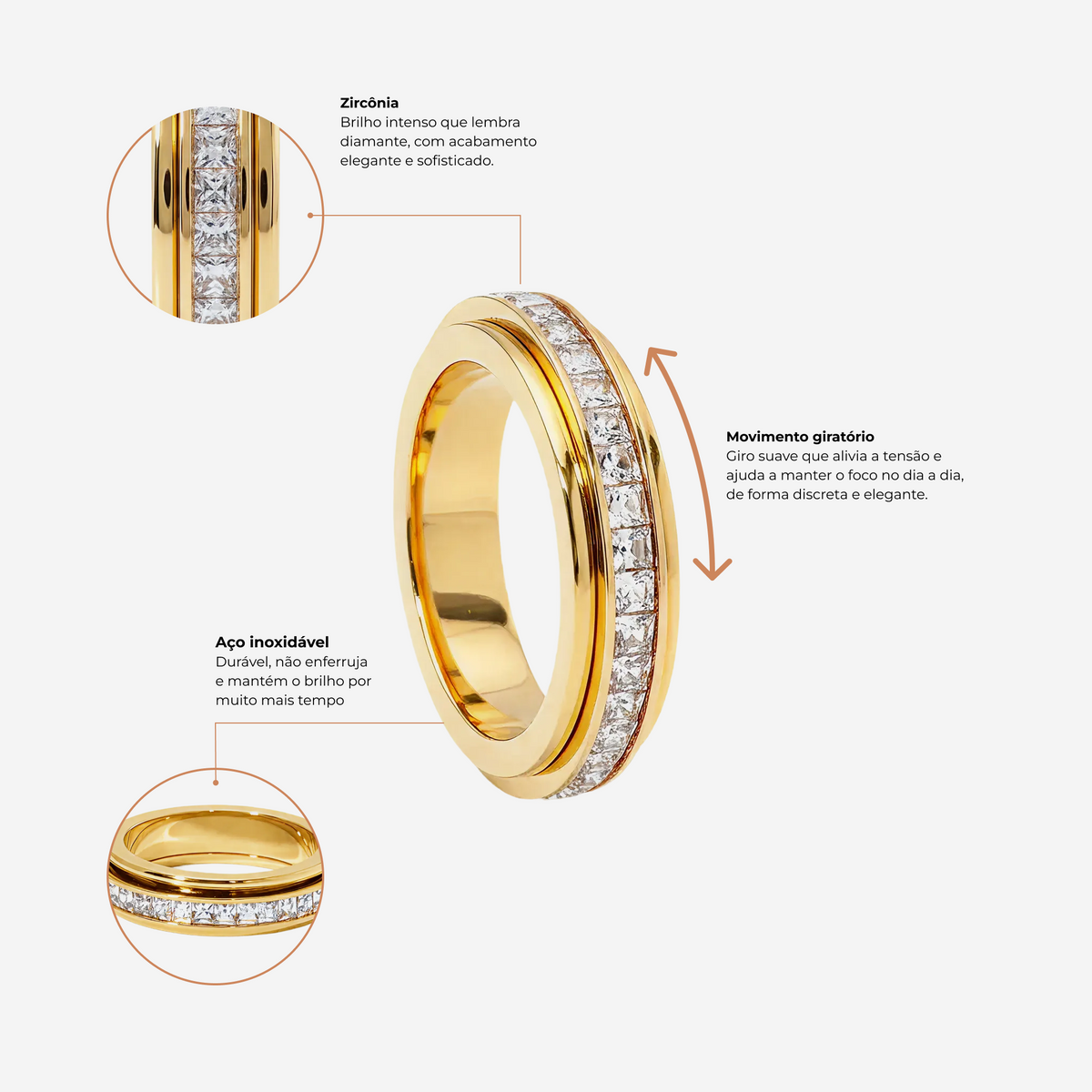 Aurora Calming Spinner Ring